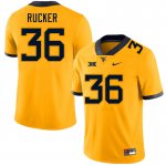 Men's West Virginia Mountaineers NCAA #36 Markquan Rucker Gold Authentic Nike Stitched College Football Jersey KT15K43FZ